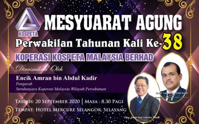Mesyuarat Agung Perwakilan Koperasi KOSPETA Malaysia Berhad 2020